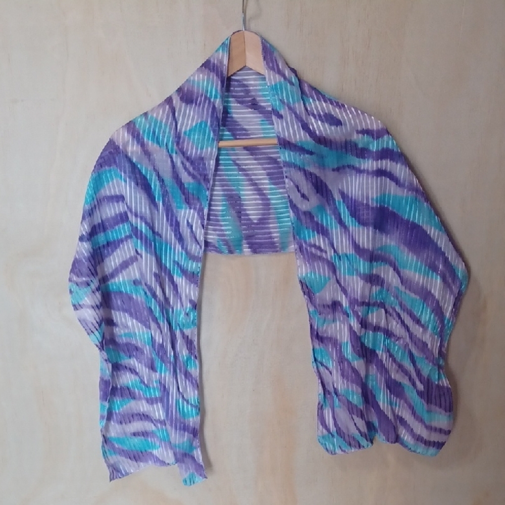 Purple and Teal Scarf With Sparkle